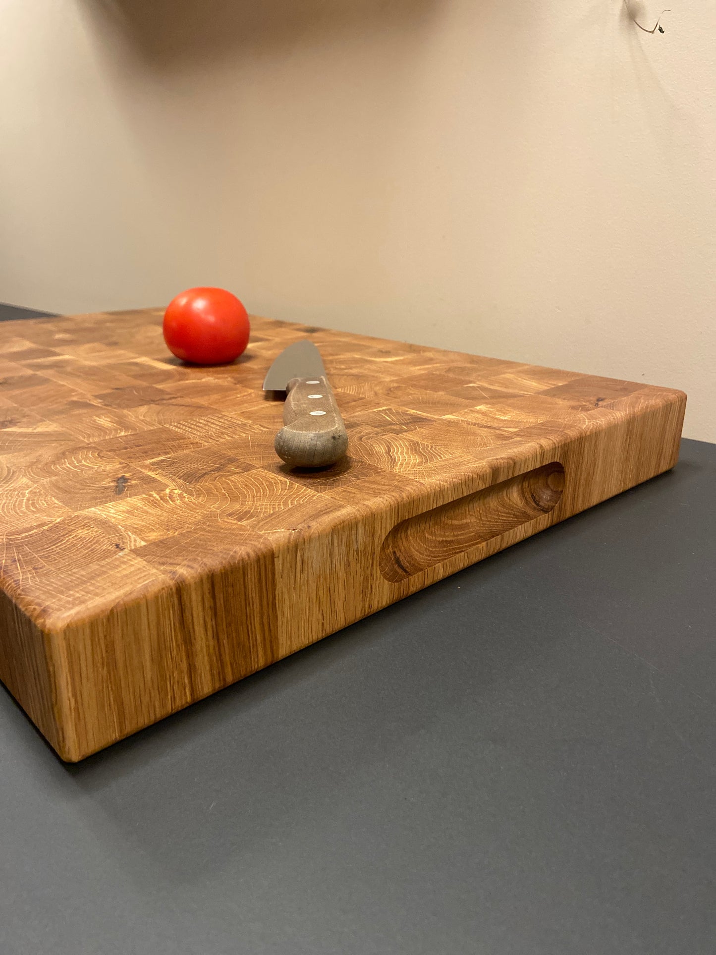 Skjærefjøl i endeved fra eik